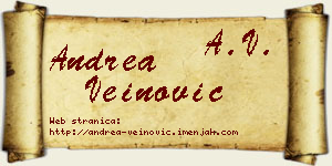 Andrea Veinović vizit kartica